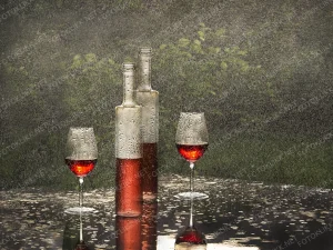 Still life in the rain